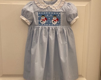 Snowman Girl's Dress