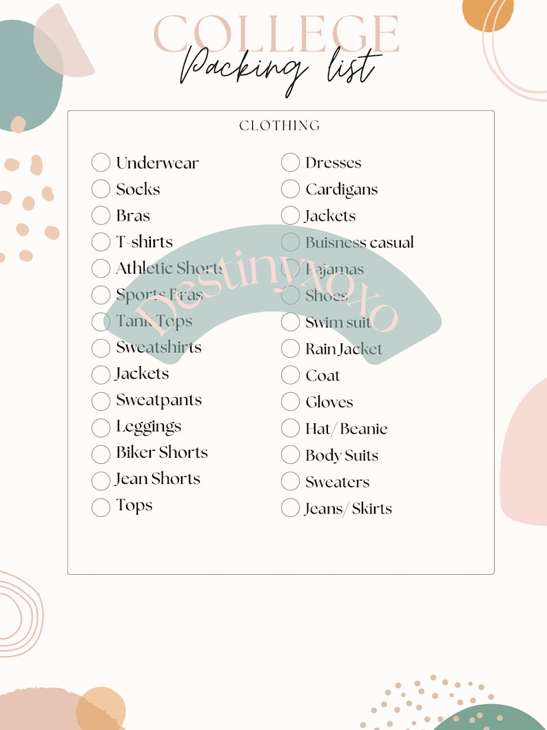 Ultimate College Dorm Packing List For Girls Checklist Template Dorm Essentials Printable Etsy Ultimate College Dorm Packing List For Girls Checklist Template Dorm Essentials Printable Etsy