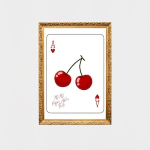 Custom Playing Card Sorority Print, Kappa Alpha Theta, KAO, Wall Art, Digital Download, Red, Big Little, Bid Day/Initiation Gift, Dorm Decor