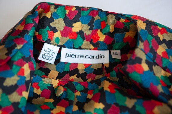 Confetti Blouse -Vibrant Multi Color Button Down … - image 5