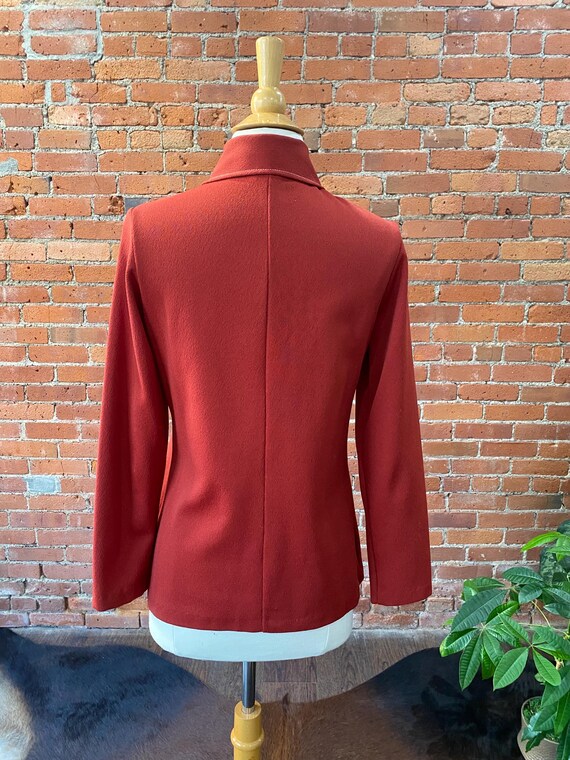 Vintage 70s Rust Red Button Down Shacket | NPC Fa… - image 3