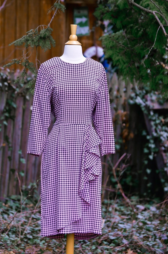 pink and black houndstooth dress NWT Zara Pink Black Houndstooth Blazer Dress Bloggers Fav Sz Large NEW