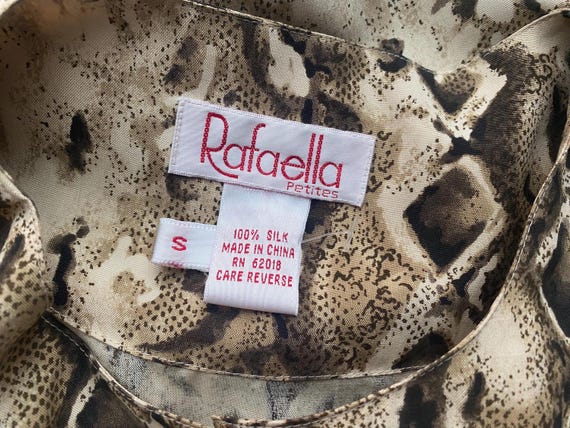 Vintage Silk Python Print Blouse | Rafaella Petit… - image 5
