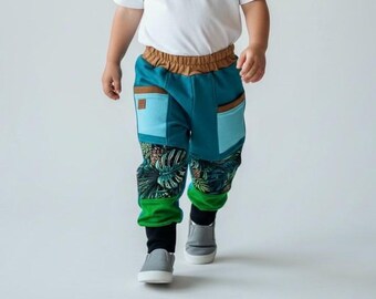 Crawling Baby Pants with Reinforced Softshell Knees, Durable Cotton Joggers (80–104)