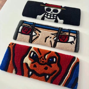 Anime Keyboard Rug Custom Anime Keyboard Wrist Rest Handmade Keyboard Rug Tufted Anime Keyboard Rug Computer Desk Accessories Gift for Him