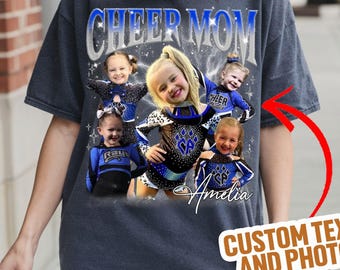Personalized Cheerleading Photo Shirt: Custom Cheer Mom/Dad Gift
