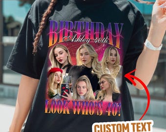 Personalized 40th Birthday Photo Shirt: Custom Family Gift