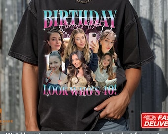 Personalized Funny 40Th Birthday Shirt Image, 40Th Birthday Shirts Face, 70Th Birthday Tshirt with Photo, Gift for Her