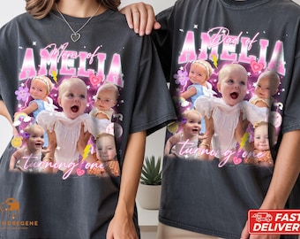 Personalized Retro 90s Birthday Shirt: Matching Family Photo Tee