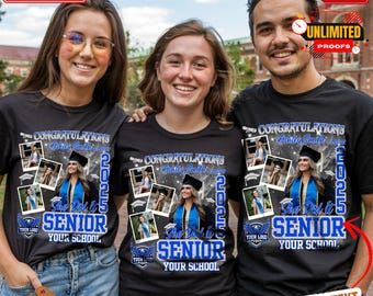 Custom Photo Senior Graduate Shirt Class Of 2025 Graduate Shirt High School Graduation Shirt for Girls Gift for Her
