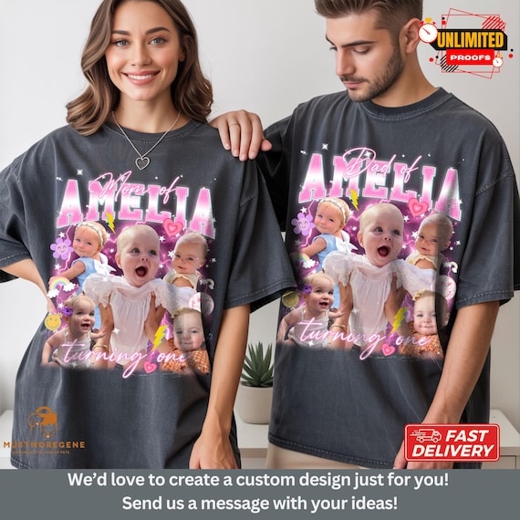 Personalized Retro 90s Birthday Shirt: Matching Family Photo Tee