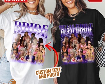 90s Bachelorette Party Shirts: Custom Face Photo Bootleg Rap Tee