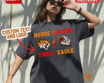 Custom House Divided Shirt: Two Team College Rivalry Gift