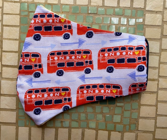 London Bus Cotton Face Mask Etsy London Bus Cotton Face Mask Etsy
