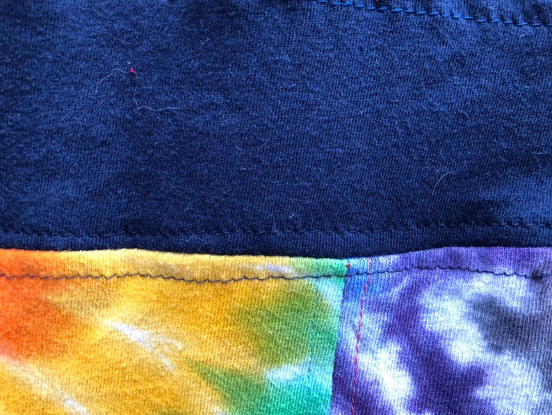 Tie dye tshirt upcycled blanket throw