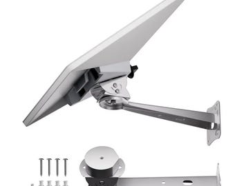 Starlink Mini Wall Mount | 180 Tilt & Swivel | Aluminum Bracket with Adapter and Screws | Satellite Antenna Holder