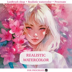 Pinceaux aquarelle réalistes pour l'application Procreate. Procréez un lot d'aquarelles. Procréez un pinceau à texture aquarelle. Pinceaux anime pour procréer