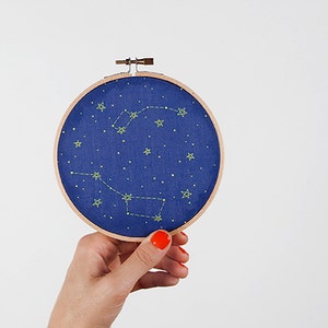 Little & Big Dipper Constellation Embroidery Kit image 1