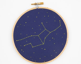 Virgo Zodiac Embroidery Kit - diy constellation embroidery kit