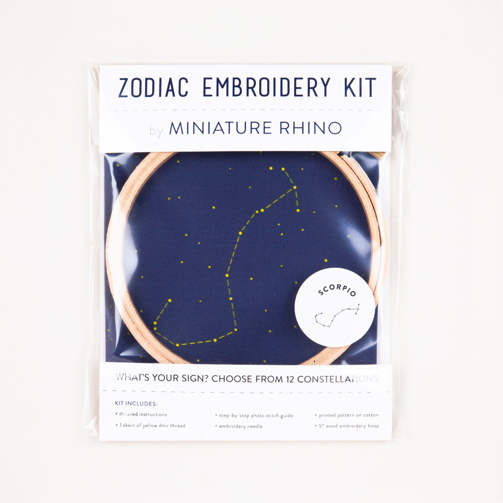 Scorpio Zodiac Embroidery Kit Diy Constellation Embroidery Etsy
