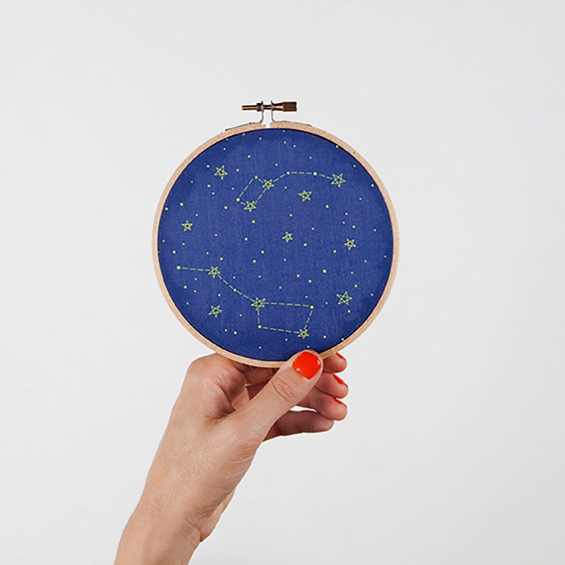 Little & Big Dipper Constellation Embroidery Kit image 1