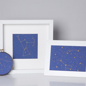 Any Four Constellation Embroidery Kits zodiac, Orion, Dippers embroidery kit, DIY gift image 1