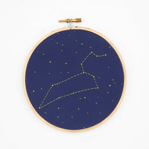 Leo Zodiac Embroidery Kit - DIY constellation embroidery kit, Birthday Gift, Baby Gift, Kids Room Decor