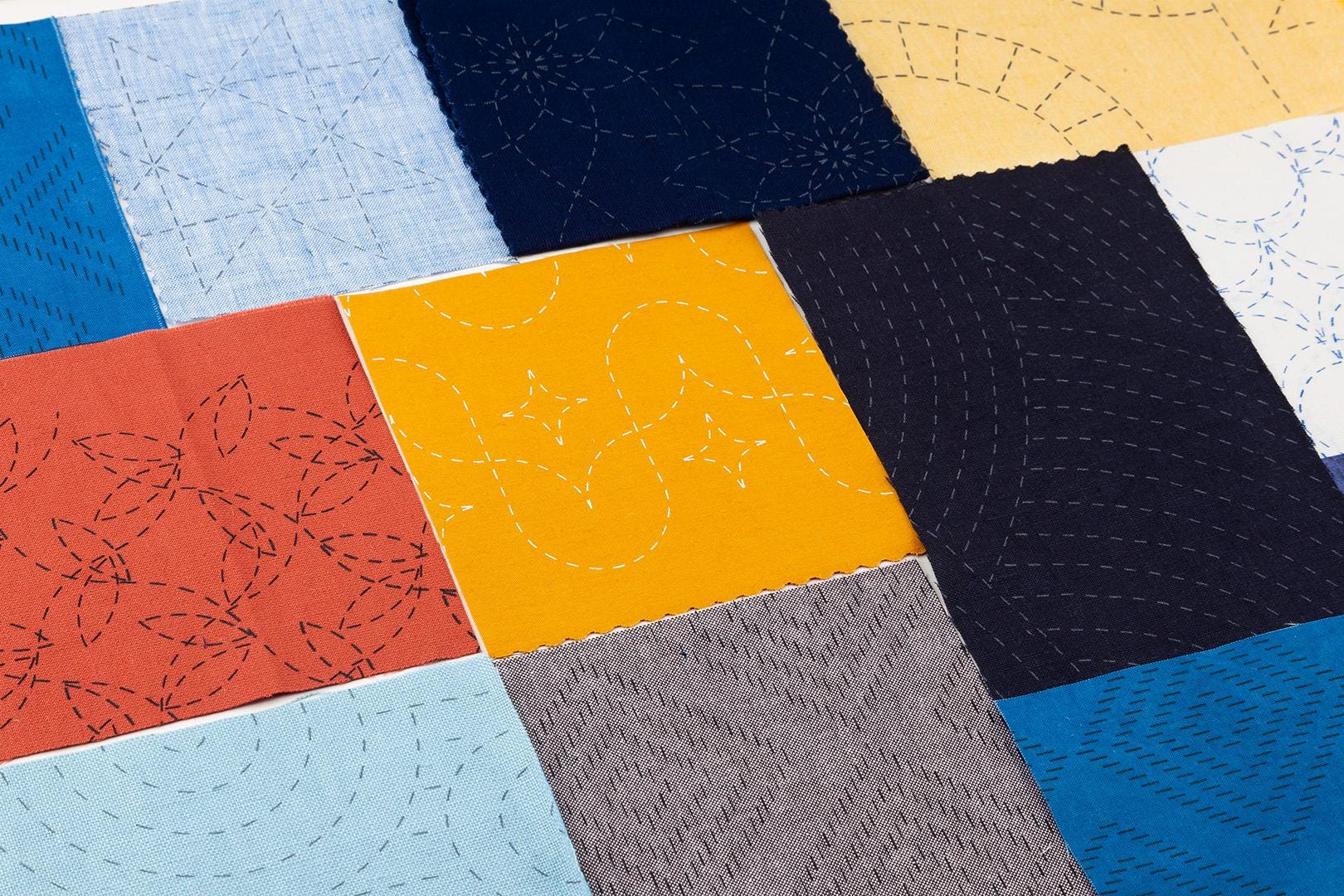 Screenprint Pattern Screen Printed Pattern Fabric Scrap Pack - Etsy