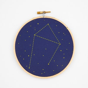 Libra Zodiac Embroidery Kit - diy constellation embroidery kit