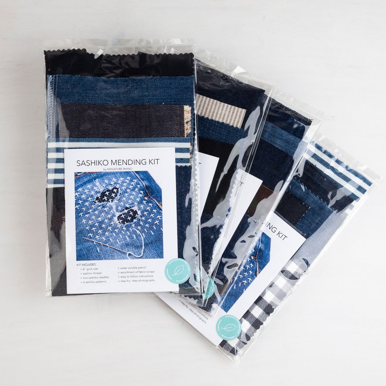 Sashiko Mending Kit a DIY guide to decorative, functional patching by hand image 6