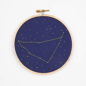 Capricorn Zodiac Embroidery Kit - DIY constellation embroidery kit, Personalized Gift, Birthday Gift, Baby Gift