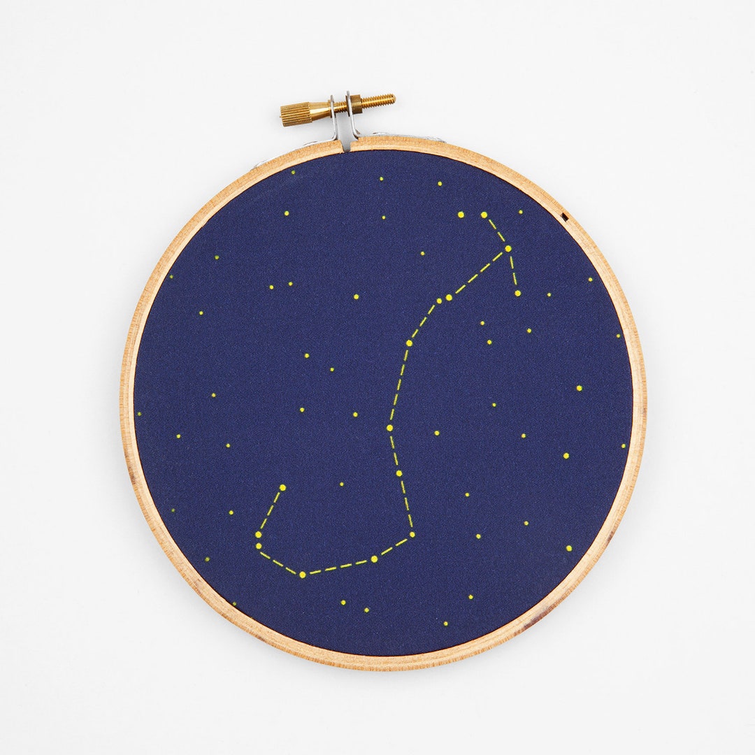 Scorpio Zodiac Embroidery Kit Diy Constellation Embroidery Etsy