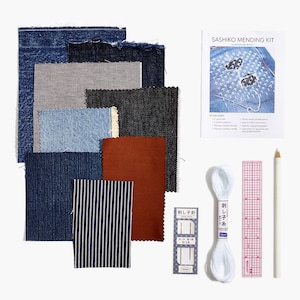 Sashiko Mending Kit a DIY guide to decorative, functional patching by hand image 2