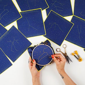 Any Four Constellation Embroidery Kits zodiac, Orion, Dippers embroidery kit, DIY gift image 2