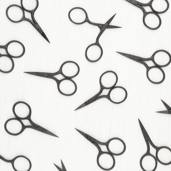 Embroidery Scissors Needle Point Black Matte Scissors
