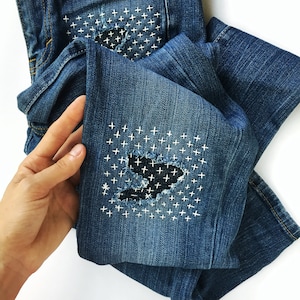 Sashiko Mending Kit a DIY guide to decorative, functional patching by hand image 2