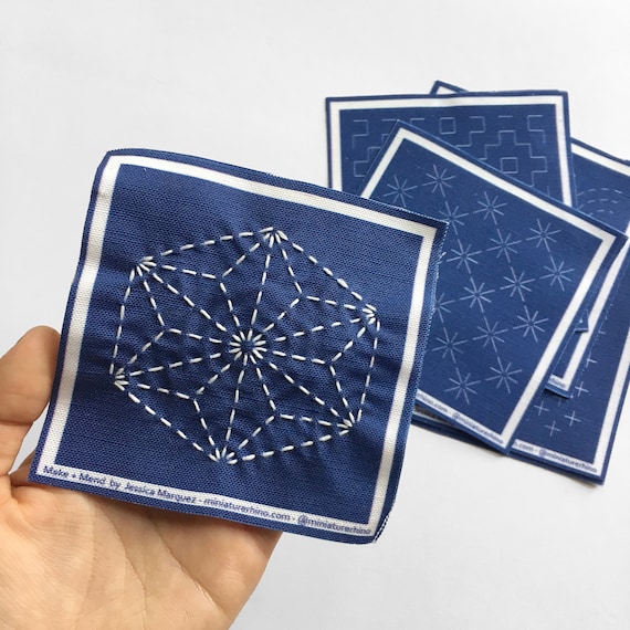 Sashiko Mini Sampler Kit - Etsy