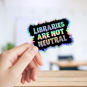Bibliotheken sind nicht neutral | Vinyl Aufkleber