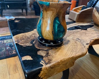 Cherry  and Epoxy Vase