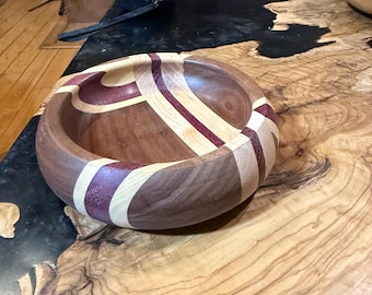Walnut, maple, Purple Heart