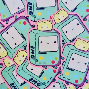 BMO matte vinylsticker | Kawaiistickers | Leuke sticker