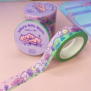 Sakura Hills Washi | Kawaii Washi | Cute Washi