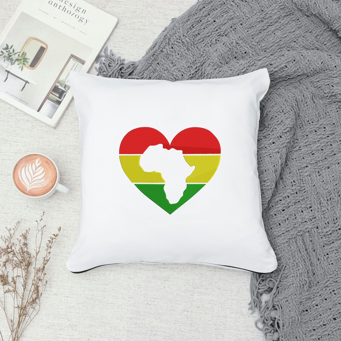 African Heart Embroidery Design: Black History, Juneteenth (PES File ...