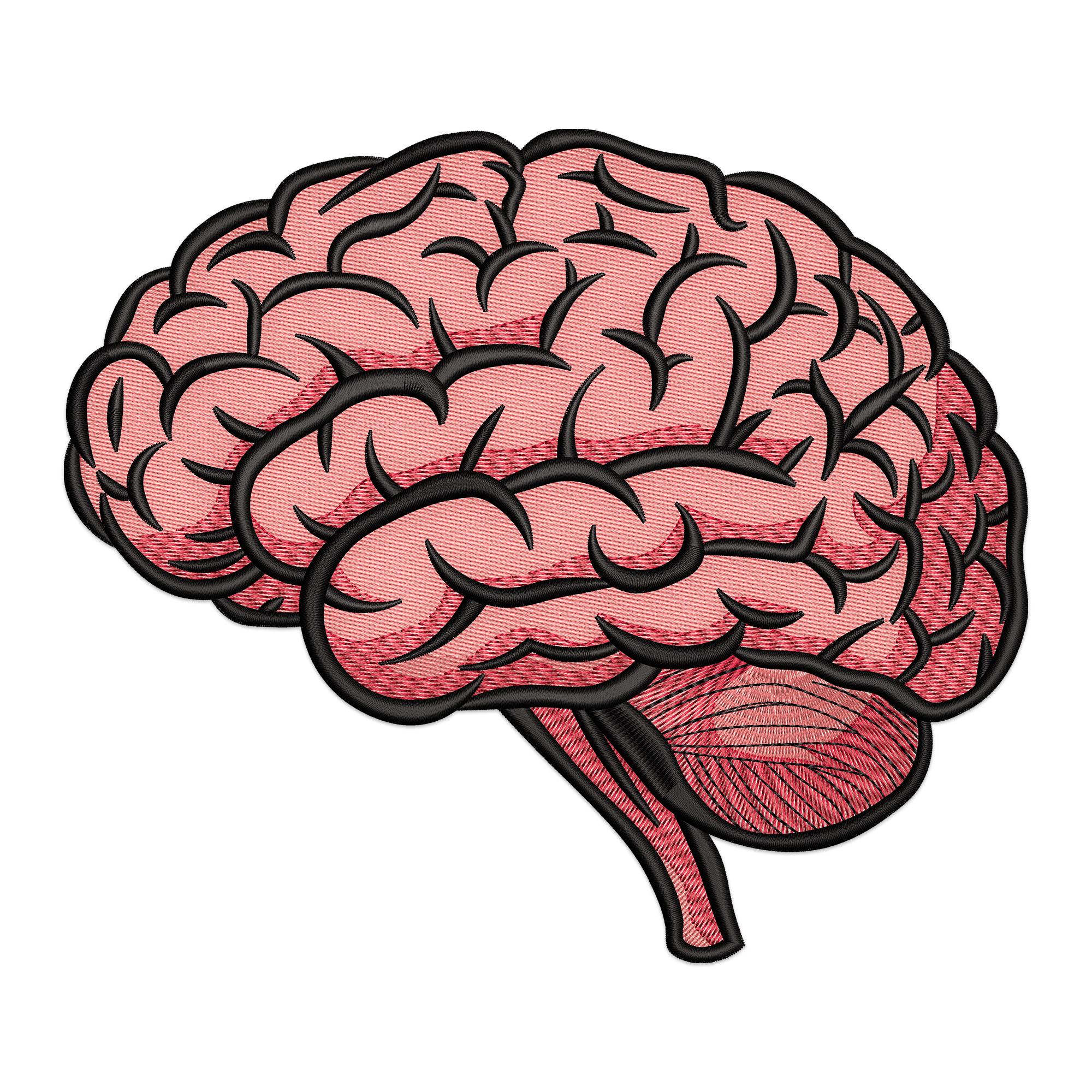 Human Brain Embroidery Design, Brain Applique Machine Embroidery Design, Brain Cerebrum Embroidery File, Body parts Embroidery