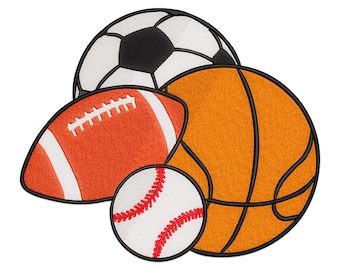 Machineborduurontwerp sportballen, PES-bestand