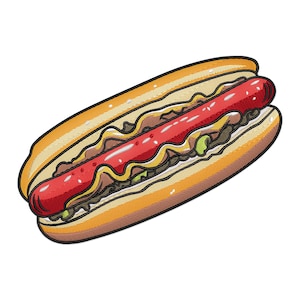 Hot Dog Embroidery Design, Realistic Fast Food Snack Machine Embroidery Design, Fast food Embroidery File, Kitchen Embroidery Pattern.