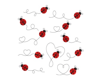 Mini Ladybug Embroidery Design: Animal Embroidery File