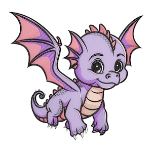 Dragon Embroidery Design, Mystic Dragon Machine Embroidery Design, Baby dragon Embroidery File, Cute Dragon Embroidery Pattern