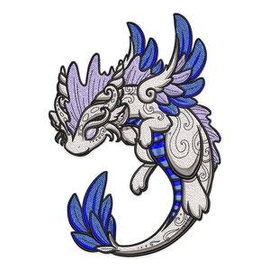 Diseño de bordado de dragón, diseño de bordado a máquina de dragón de aire, lindo archivo de bordado de dragón bebé, lindo patrón de bordado de dragón de aire.