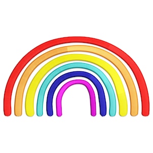 Mini Colorful Rainbow Embroidery Designs, Boho Rainbow Machine Embroidery Designs, Colorful Rainbow Machine Embroidery Pattern.